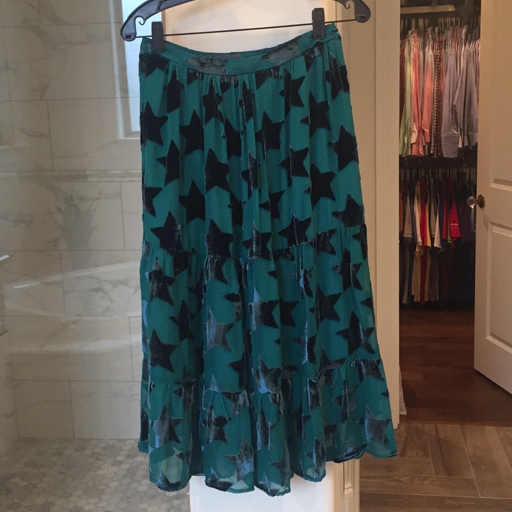 Maeve teal CS skirt NWT, Anthropologie